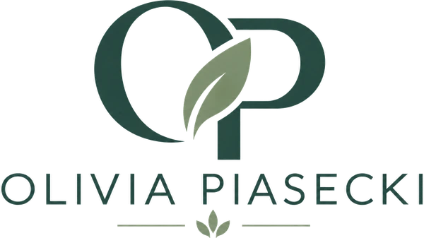 Olivia Piasecki – Monogramm-Logo mit Blatt